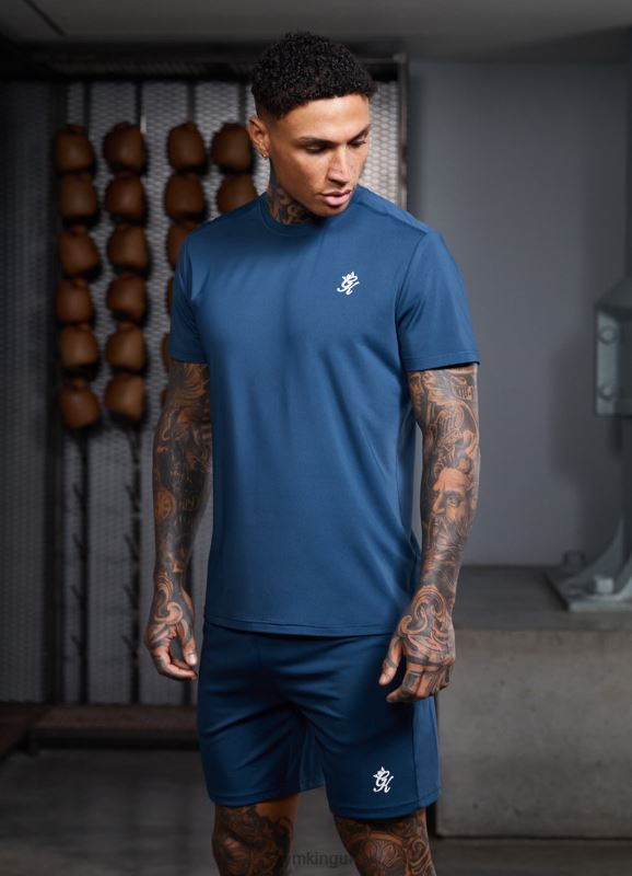 Gym King 365 Poly Tee Moonlight Blue Men Clothing J2PFB196