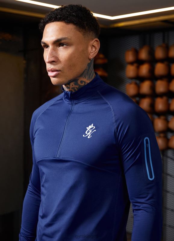 Gym King Flex 1/4 Zip Galaxy Blue Men Clothing J2PFB193