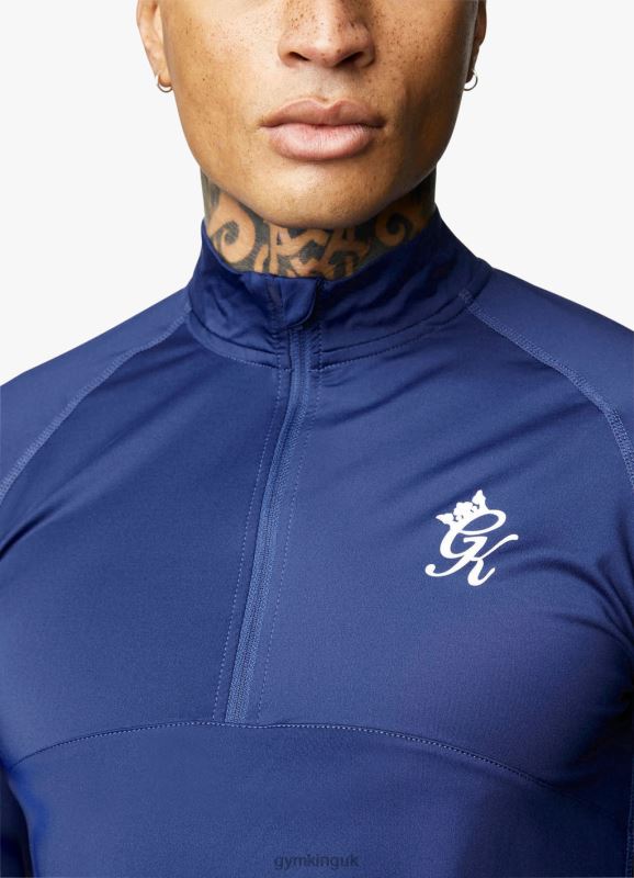 Gym King Flex 1/4 Zip Galaxy Blue Men Clothing J2PFB193