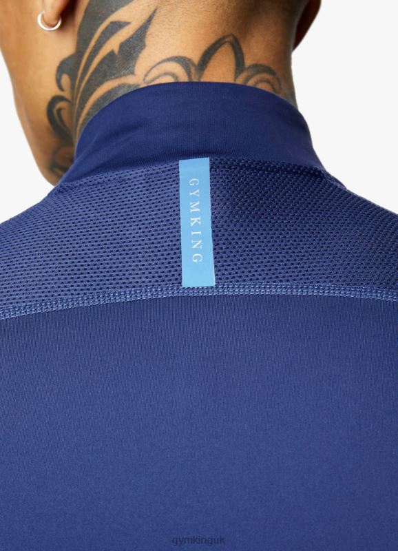 Gym King Flex 1/4 Zip Galaxy Blue Men Clothing J2PFB193