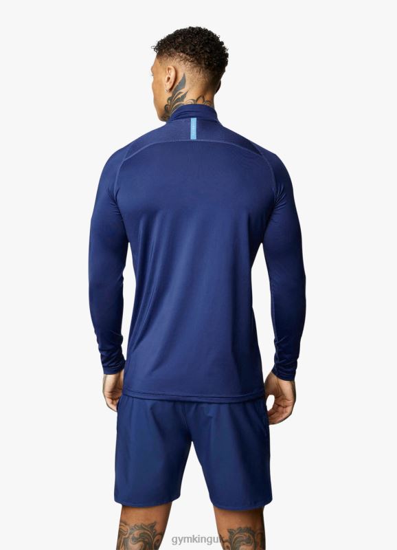 Gym King Flex 1/4 Zip Galaxy Blue Men Clothing J2PFB193