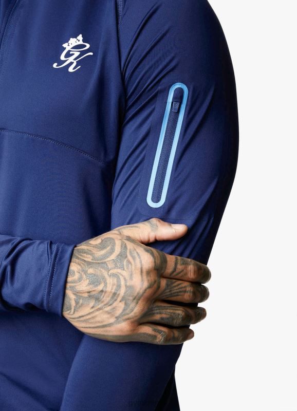 Gym King Flex 1/4 Zip Galaxy Blue Men Clothing J2PFB193