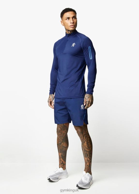 Gym King Flex 1/4 Zip Galaxy Blue Men Clothing J2PFB193