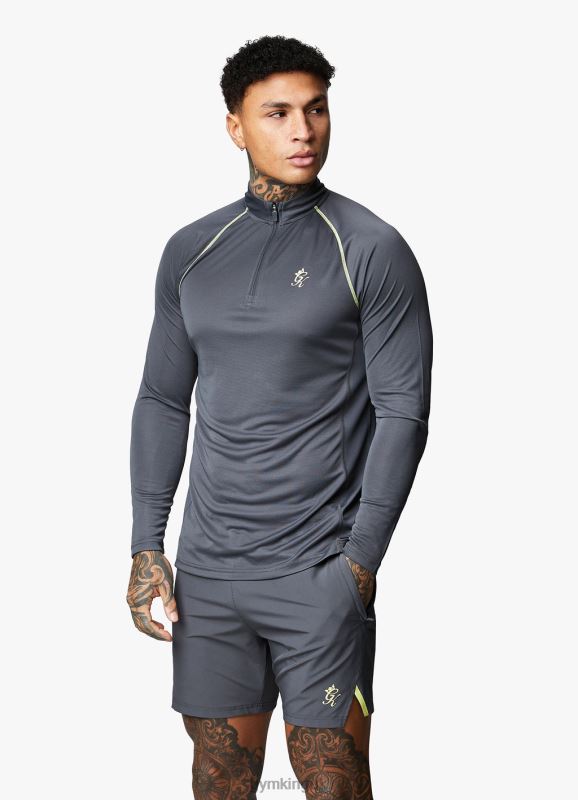 Gym King Motivate Stripe Funnel Graphite Men Clothing J2PFB188