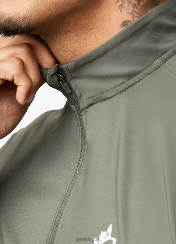 Gym King React 1/4 Zip Khaki/Black Men Clothing J2PFB189