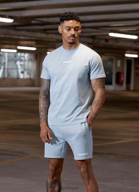 Gym King Box Logo Short Ashley Blue Men Clothing J2PFB95