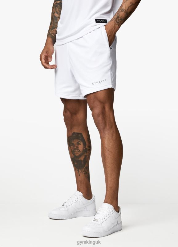 Gym King Brooklyn Mesh Short White Men Clothing J2PFB135