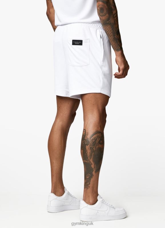 Gym King Brooklyn Mesh Short White Men Clothing J2PFB135