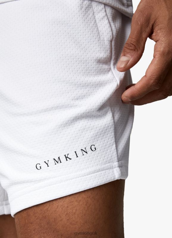Gym King Brooklyn Mesh Short White Men Clothing J2PFB135