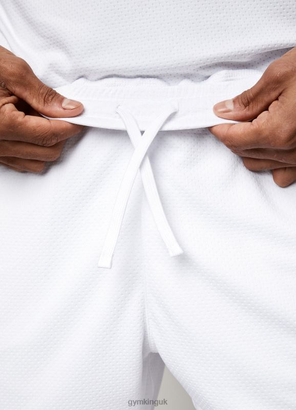 Gym King Brooklyn Mesh Short White Men Clothing J2PFB135