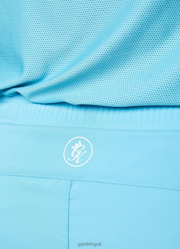 Gym King Contrast Flex 6\'\' Short Aqua/Blue Men Clothing J2PFB90