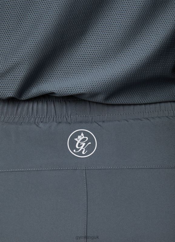 Gym King Contrast Flex 6\'\' Short Dark Grey/Blue Men Clothing J2PFB107