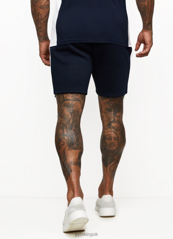 Gym King Contrast Panel Short Navy/White Men Clothing J2PFB126