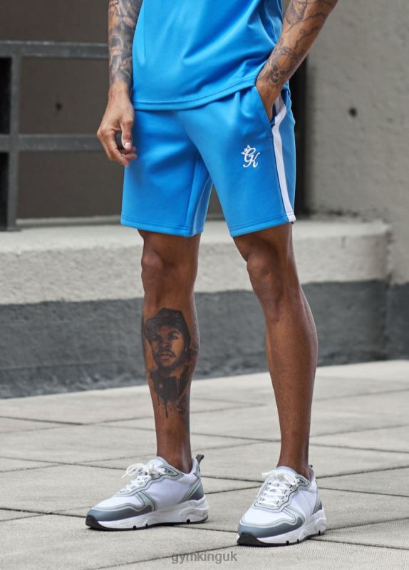 Gym King Core Plus Poly Short Azure Blue Men Clothing J2PFB138