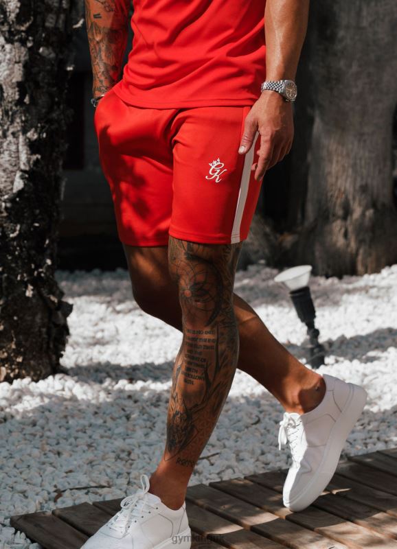 Gym King Core Plus Poly Short Chilli Red Men Clothing J2PFB141