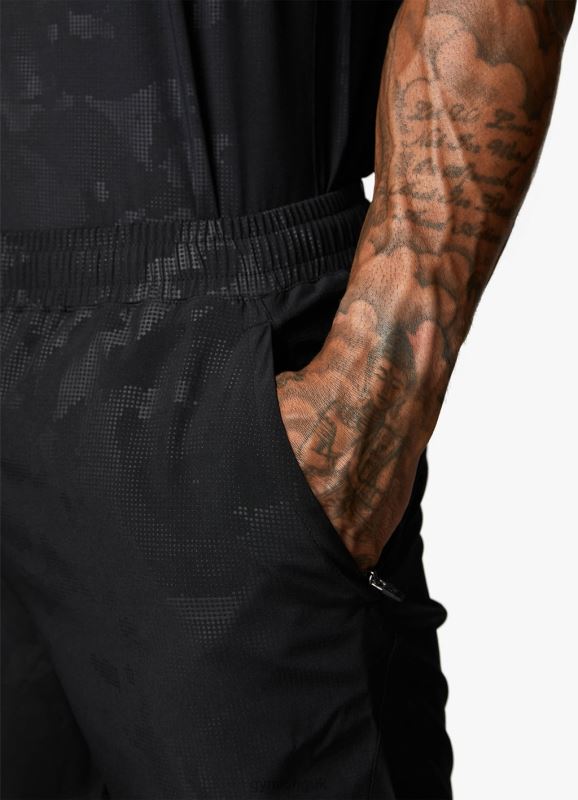 Gym King Debossed Camo Short 5\'\' Black Men Clothing J2PFB88