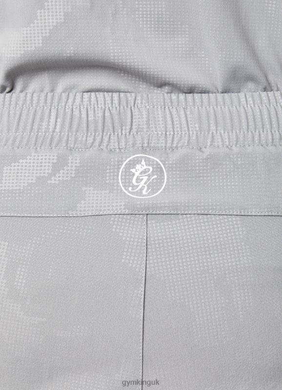 Gym King Debossed Camo Short 5\'\' Cloudy Grey Men Clothing J2PFB105