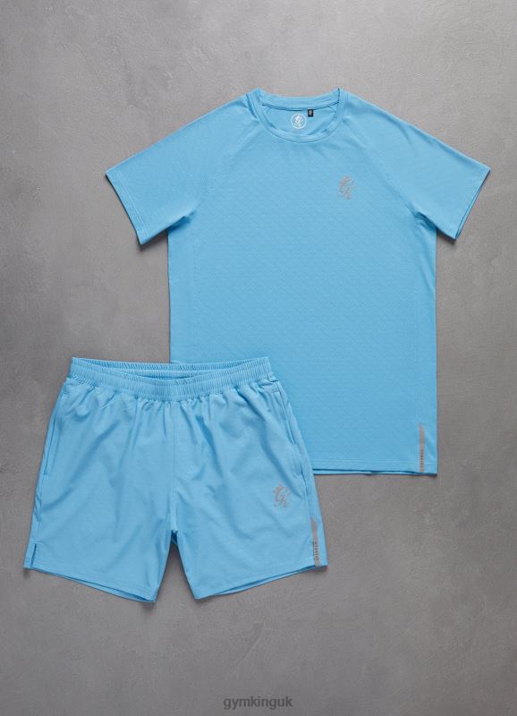 Gym King Debossed Energy Short - 6\'\' Blue Reef AOP Men Clothing J2PFB108