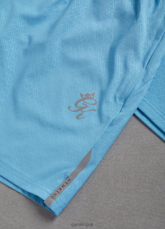 Gym King Debossed Energy Short - 6\'\' Blue Reef AOP Men Clothing J2PFB108