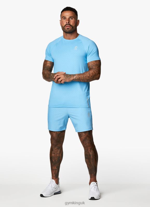 Gym King Debossed Energy Short - 6\'\' Blue Reef AOP Men Clothing J2PFB108