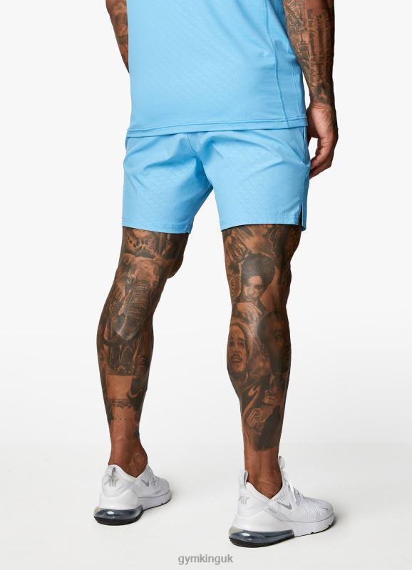 Gym King Debossed Energy Short - 6\'\' Blue Reef AOP Men Clothing J2PFB108