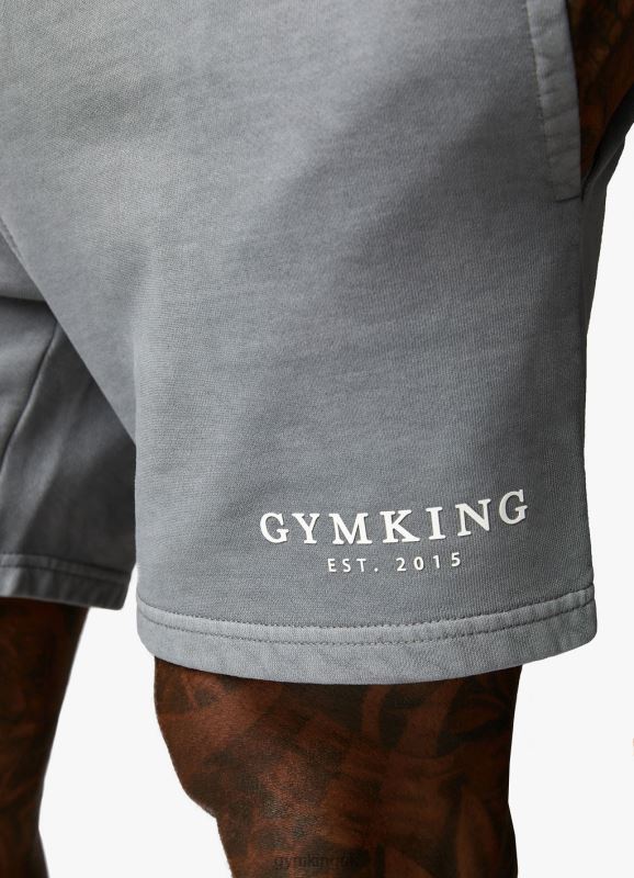 Gym King Est. Legacy Short Washed Grey Men Clothing J2PFB91