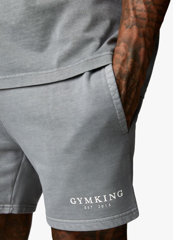 Gym King Est. Legacy Short Washed Grey Men Clothing J2PFB91