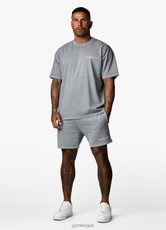 Gym King Est. Legacy Short Washed Grey Men Clothing J2PFB91
