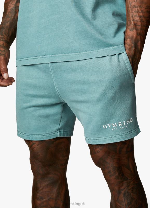 Gym King Est. Legacy Short Washed Ink Teal Men Clothing J2PFB93