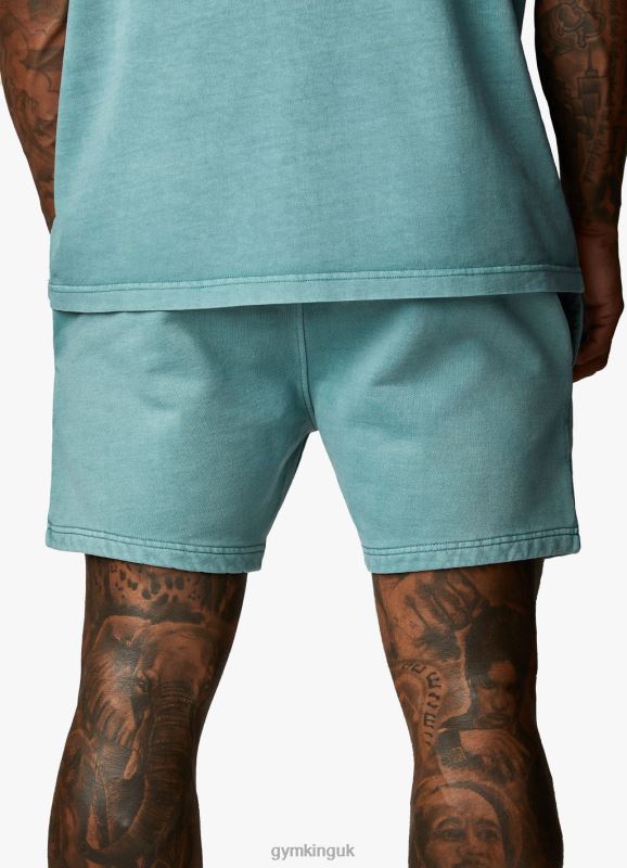 Gym King Est. Legacy Short Washed Ink Teal Men Clothing J2PFB93