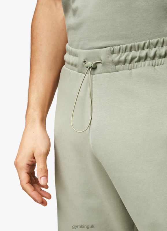 Gym King Linear Print Interlock Short Soft Khaki Men Clothing J2PFB98