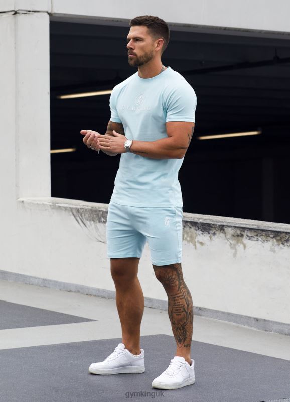 Gym King Pro Jersey Short Aqua Sky Men Clothing J2PFB86