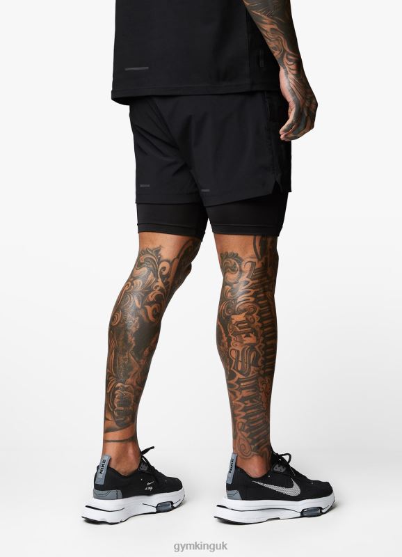 Gym King Rebellion 5\'\' Short Black Men Clothing J2PFB151