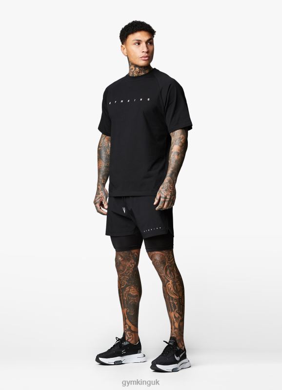 Gym King Rebellion 5\'\' Short Black Men Clothing J2PFB151