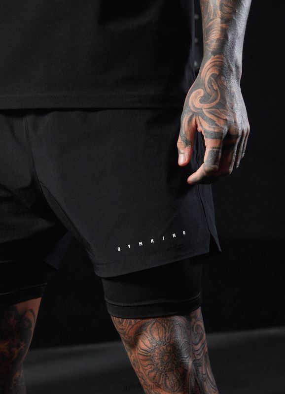 Gym King Rebellion 5\'\' Short Black Men Clothing J2PFB151