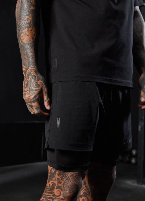 Gym King Rebellion 5\'\' Short Black Men Clothing J2PFB151