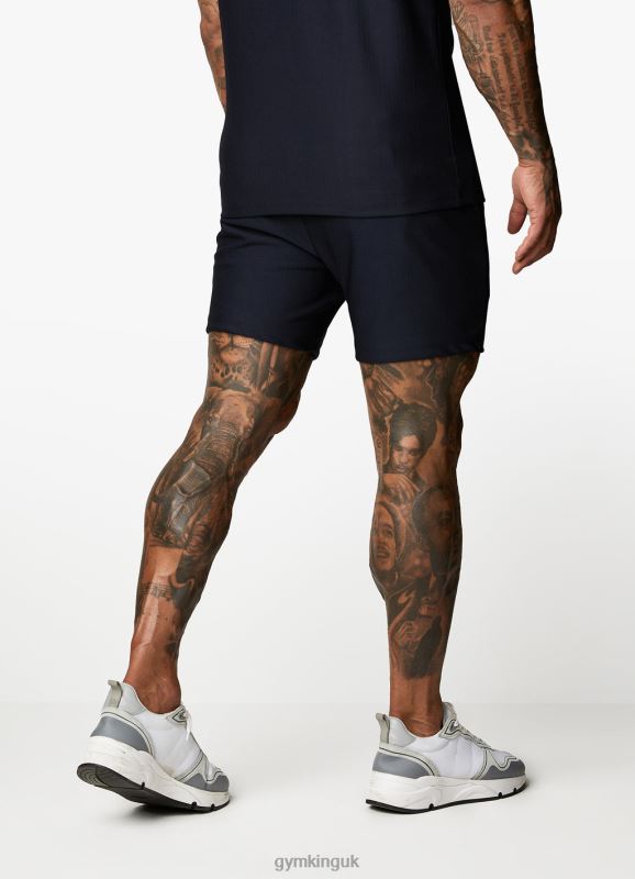 Gym King Signature Embroidered Short Navy Men Clothing J2PFB115