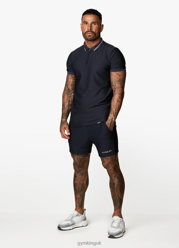 Gym King Signature Embroidered Short Navy Men Clothing J2PFB115