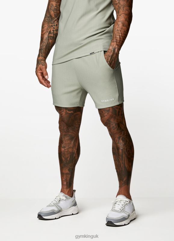 Gym King Signature Embroidered Short Soft Khaki Men Clothing J2PFB116