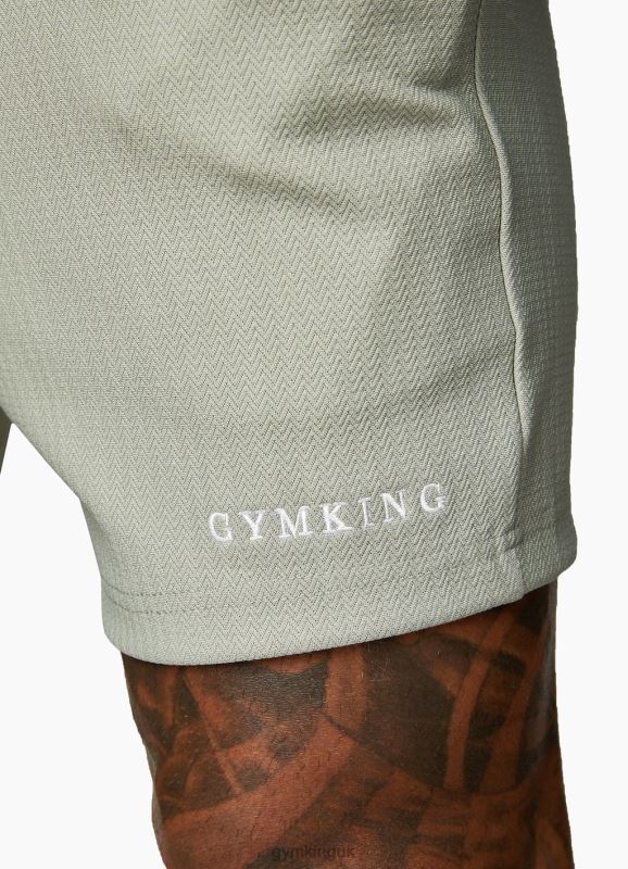 Gym King Signature Embroidered Short Soft Khaki Men Clothing J2PFB116
