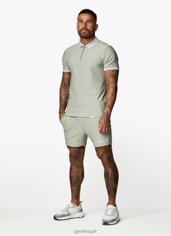 Gym King Signature Embroidered Short Soft Khaki Men Clothing J2PFB116