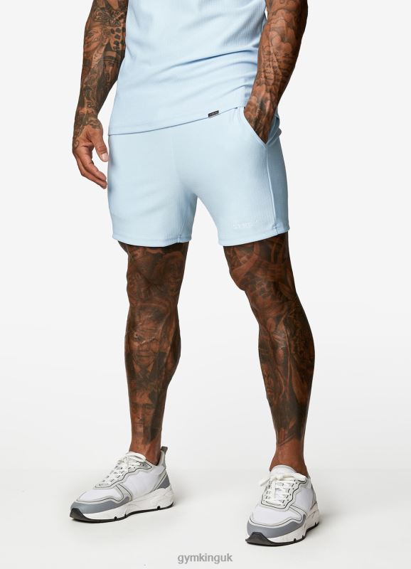 Gym King Signature Embroidered Short Tranquil Blue Men Clothing J2PFB117