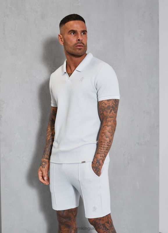 Gym King Signature Texture Short Light Grey Men Clothing J2PFB147