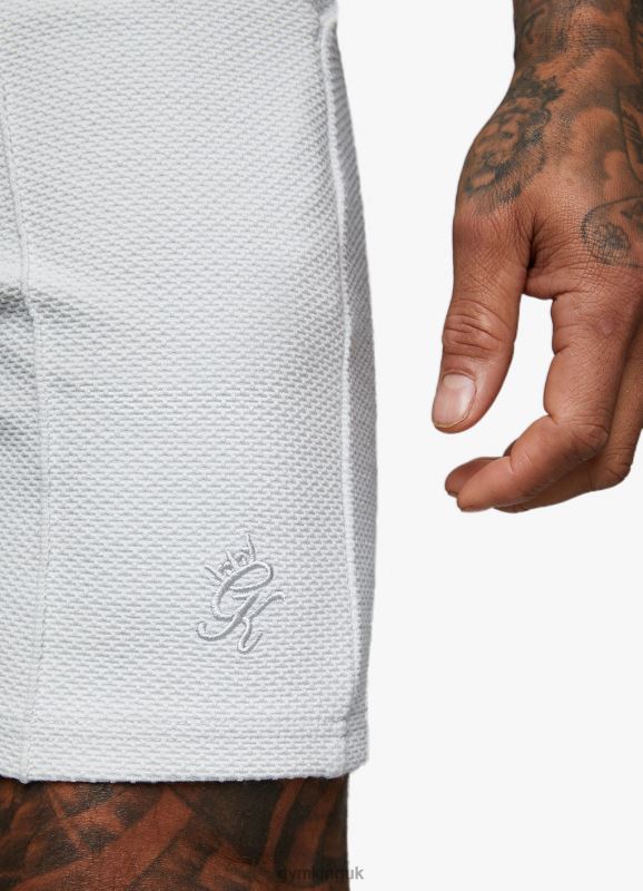 Gym King Signature Texture Short Light Grey Men Clothing J2PFB147