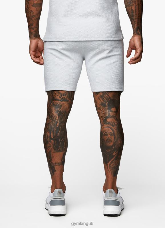 Gym King Signature Texture Short Light Grey Men Clothing J2PFB147
