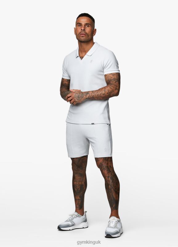 Gym King Signature Texture Short Light Grey Men Clothing J2PFB147