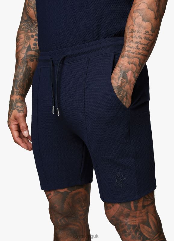 Gym King Signature Texture Short Navy Men Clothing J2PFB113