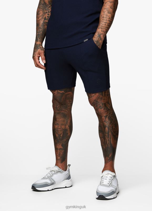 Gym King Signature Texture Short Navy Men Clothing J2PFB113