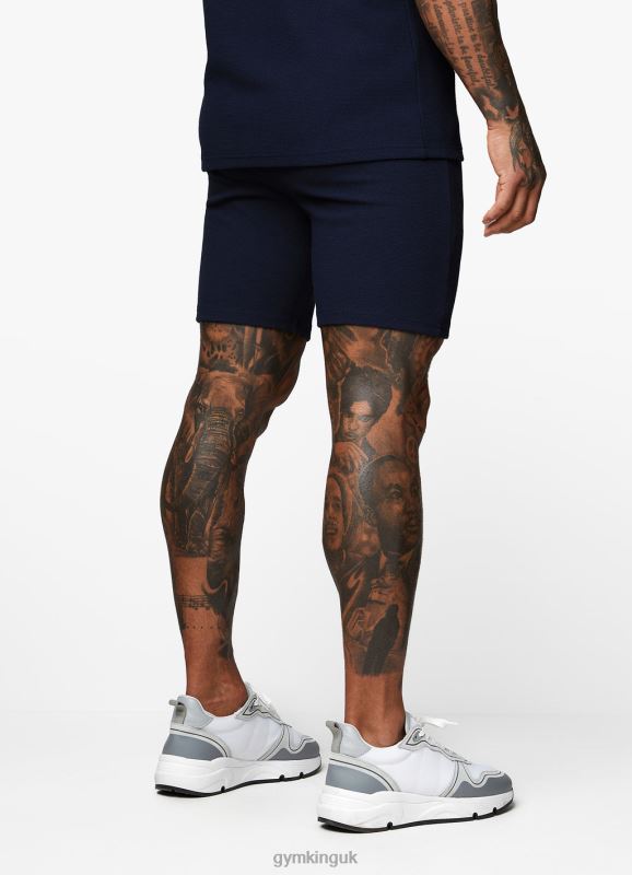 Gym King Signature Texture Short Navy Men Clothing J2PFB113