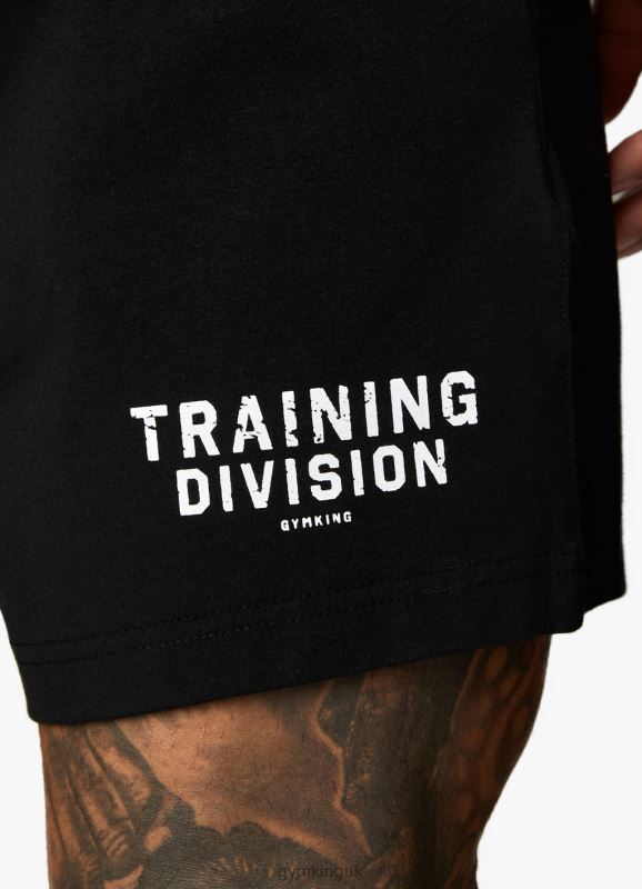 Gym King Training Division Short Black/White Men Clothing J2PFB129